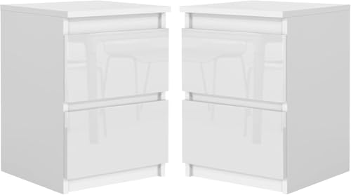 meble masztalerz Table de Chevet 40 cm Lot de Deux- Meuble de Chevet de Lit - Table de Etroite -...