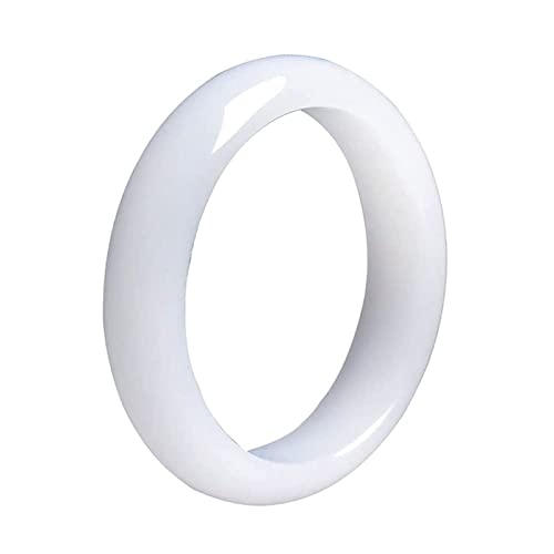 Bracelet jonc en jade blanc femme style rétro chinois bijoux pierres précieuses 58mm