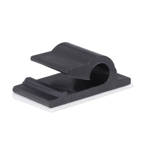 Clips de cables autoadhesivos de doble cara negros y abrazaderas de gestión 2