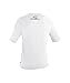 O'Neill UV 50+ Sun Protection Mens Basic Skins Short Sleeve Tee Sun Shirt Rash Guard, White, X-Large
