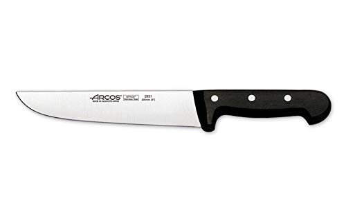 Arcos Series Universal - Butcher Knife - Blade Nitrum Stainless Steel 8" - Handle Polyoxymethylene (POM) Black Color
