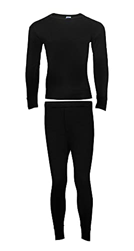 Heat Stoke - Heat Stoke®️ Men's Thermal Long Sleeves T-Shirt Long Johns Trouser Warm Base layer Black Charcoal S,M,L,XL,XXL (SINGAL SET BLACK, M) - -9%