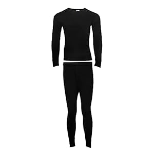 Heat Stoke Men’s Thermal Long Sleeves T-Shirt Long Johns Trouser Warm Base Layer Black Charcoal S,M,L,XL,XXL
