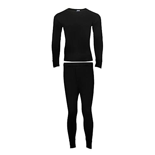 Heat Stoke Men’s Thermal Long Sleeves T-Shirt Long Johns Trouser Warm Base Layer Black Charcoal S,M,L,XL,XXL