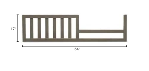Image of Toddler Bed Safety Guard Rail for Sorelle Convertible Cribs - Solid Wood Rail for Convertible Crib to Toddler Bed Conversion - Safety Bed Rail for Children (Model #148, Weathered Gray)