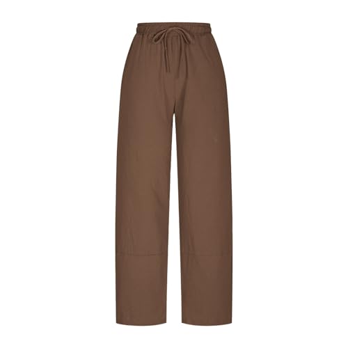 Pants for Women Baggy Wide Leg Palazzo Casual Elastic Waist Wide Leg Pants Drawstring Elastic Waisted Lounge Trousers4