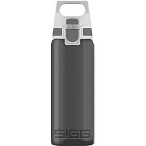 SIGG Total Color Anthracite drinkfles (0,6 l), lekvrije drinkfles zonder schadelijke stoffen, lichte en onbreekbare drinkfles van Tritan, antraciet