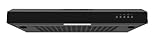 Abode 60cm Visor Cooker Hood Black Extractor with 3 Speed Settings, Under Cabinet or Wall Mounted, Recirculation or Extraction A60VSRCH0B1B