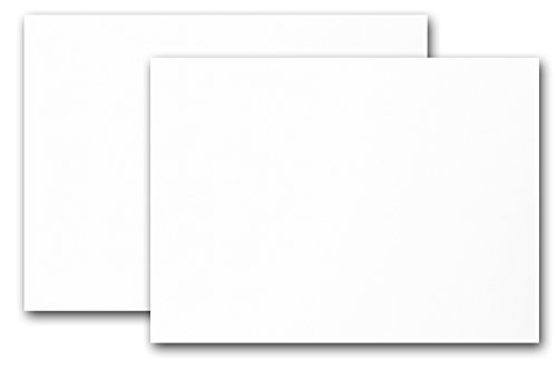 CARDSTOCK & MORE Super Smooth Premium 100 lb White Color 5x7 Best Blank Flat Cardstock- Bulk 100 Pack - Easy To Write or Print On, Great for Invitations or Postcards