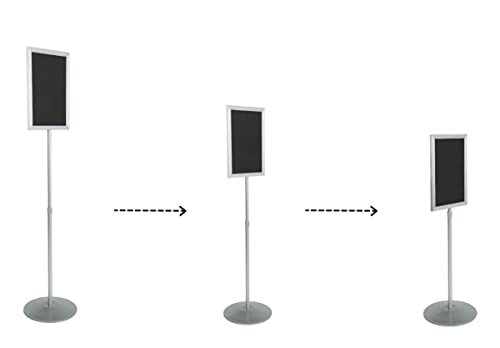 image for Displays2go Pedestal Sign Holder Stand with Telescoping Post, Double-S