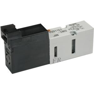 SMC VQD1151-5MO SOLENOID VALVE, 4/5 PORT, DIRECT OPERATED, POPPET, BASE MOUNTED, VQD1000 SERIES, 24 VDC, M PLUG CONNECTOR, WITH LIGHT/SURGE VOLTAGE