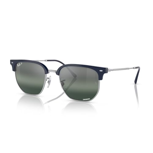Ray-Ban RB4416 New Clubmaster 6656G6 51MM Blue On Silver/Silver/Blue Polarized Square Sunglasses for Men for Women
