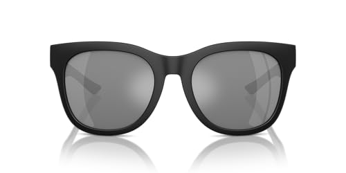 Native Woman Sunglasses Matte Black Frame, Silver Reflex Polarized Lenses, 55MM3