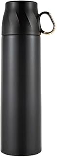 Sonncson Stainless Steel Insulated Water Bottle,Vacuum Thermoses Cup with Handle & Leakproof Lid,Double Walled Flask Coffee Cup Keep Hot & Cold 12 Hours,Sport Travel Mug BPA Free 17oz (Black)