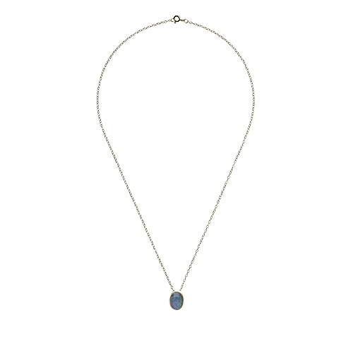 Ivy Gems 9ct Yellow Gold Triplet Oval Opal Cabochon Pendant on 46cm Chain, Multi Colour - Image 4