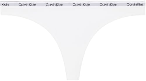 Calvin Klein String Femme Thong sous-Vêtement, Blanc (White), XS Calvin Klein String Femme Thong sous-Vêtement, Blanc (White), XS