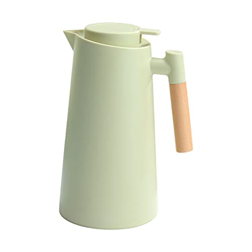 Termo con mango de madera de 1 l para evitar quemaduras y mantener el café caliente 2