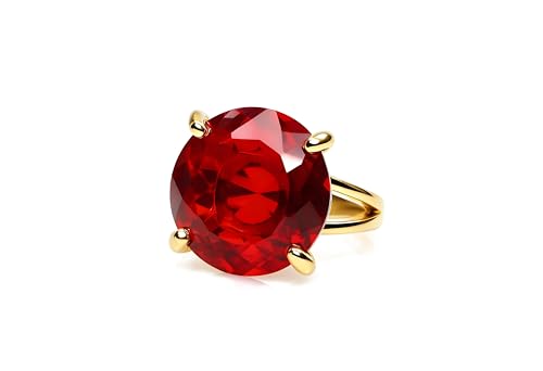 Bague rubis 16 mm or 14 carats : bague personnalisée et bijou naissance