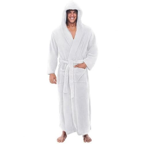 Albornoz hombre con capucha absorbente y tacto suave AYKNINGD 2