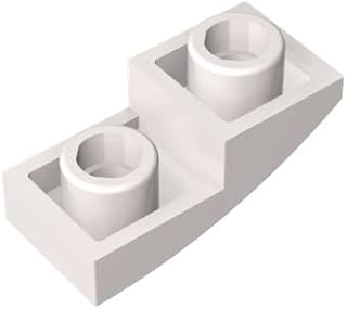 Gobricks GDS-795 Slope Curved 2 x 1 Inverted 50PCS Compatible with Lego Toy 24201 6147050 DIY Parts and MOC Components for Major Brick Brands Color:White 1