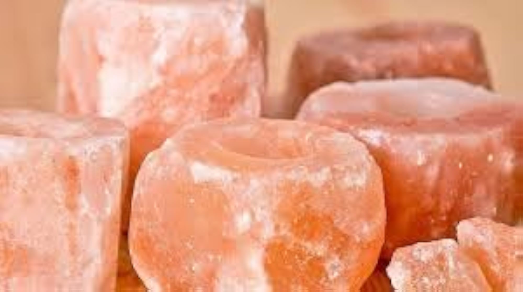 Himalayan Salt Tea Light Holder, Natural Rock Salt Candle Holder