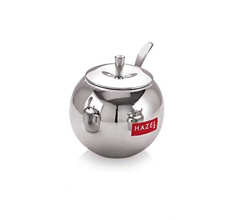 HAZEL Stainless Steel Oil and Ghee Container With Spoon for Kitchen | 320 ml Capacity Multipurpose Oil Container