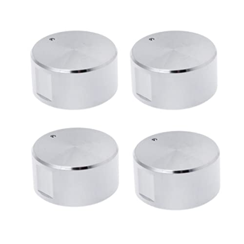 RANRAO 4PCS Aluminum Alloy Round Knob Gas Cooktop Handle Kitchen Accessories Gas Stove Knobs Metal Gas Hob Switch Cooking for SURFACE Control Knobs Range Oven Knobs Cooktop Burner Knob 6 mm / 0.23 in