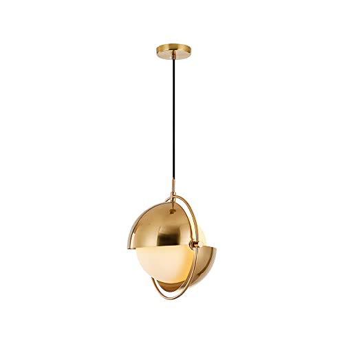 Suspension en verre post-moderne Feng Shui luminaire en fer