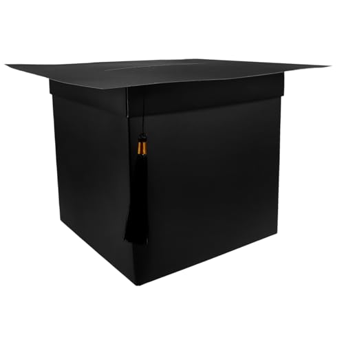 Cabilock Graduation Cap Card Box Creative Keepsake for Wishes Messages for Graduation Sturdy Cardboard Design for Memorable Celebrations