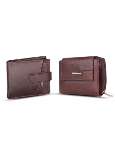 Image of WildHorn Leather Wallet Giftset For Men & Women, Brown