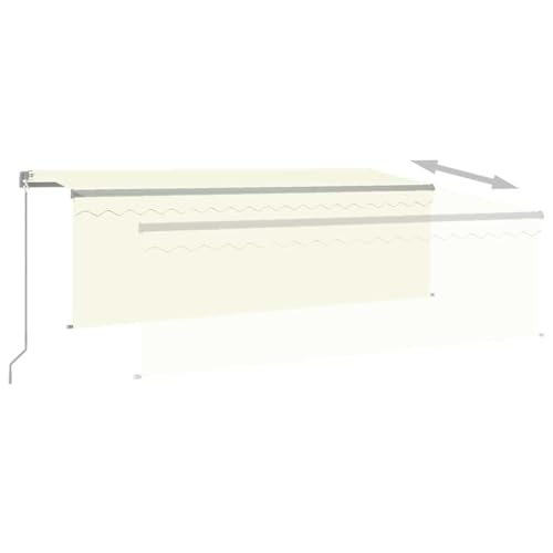 Auvent manuel rétractable avec angle ajustable et toile polyester étanche