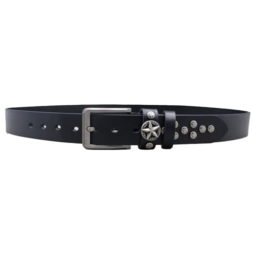 Ceinture en cuir PU cloutée pour ajuster vos pantalons amples avec style western