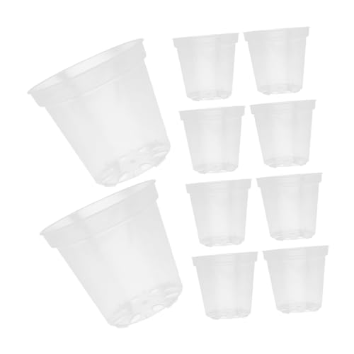 YARNOW 40 Piezas Maceta de plántulas Planta Maceta de orquídeas con Agujeros ollas Transparentes para cocinar macetas de orquídeas de plástico macetas de Jardin Transparentes páginas