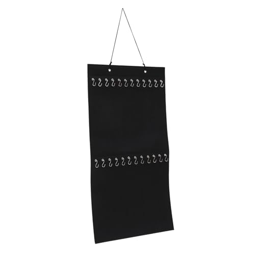 Cabilock 1 Set Storage Bag Over The Door Hooks Hanging Bag Under Bed Storage Over Door Storage Rack Organizer Closet Storage Wall Mounted Holder Bedroom Storage Black Felt