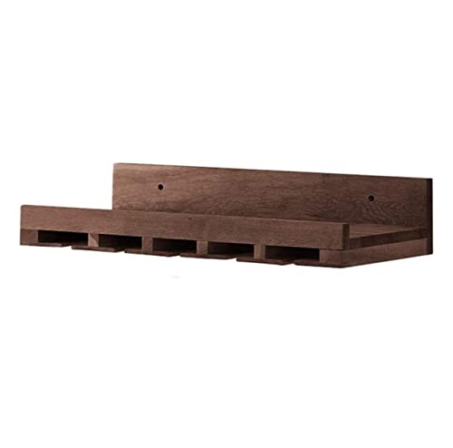 Soporte para botellas RUVOO de madera sólida marrón miniatura 1