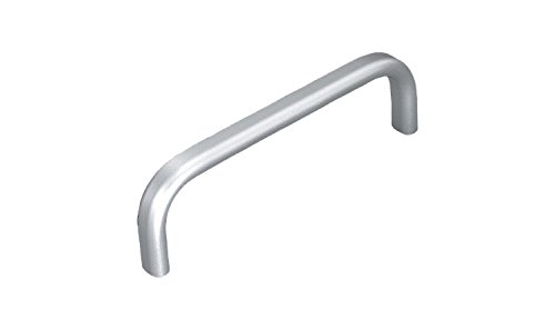 Image of Kipp 06918-180053 Aluminum Oval Pull Handle with M5 Internal Thread, Matt Natural Anodized Finish, 188 mm Length, Metric, 40 mm Height