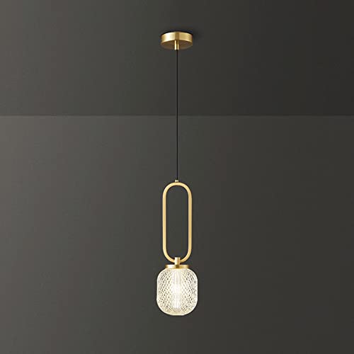 Lampe à suspension en verre pour îlot de cuisine moderne