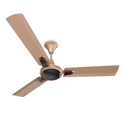 Image of Goldmedal Senora 1200 mm BEE Certified Star Rated Decorative Ceiling Fan | Anti Dust| High Air Delivery| High RPM | 2 years Warranty (Midas Gold)