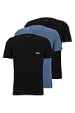 Regular Fit BOSS Herren TShirtRN 3P Classic Dreier-Pack T-Shirts aus Baumwolle mit Branding Gemustert S