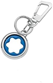 Montblanc Meisterstück 128743 Key Ring Stainless Steel and Brass/Aluminium, Silver/Blue, 4 x 3 x 11.5 cm, Silver/Blue, Classic, Silver/Blue, S, Classic, Silver/Blue, Small, Classic image 3