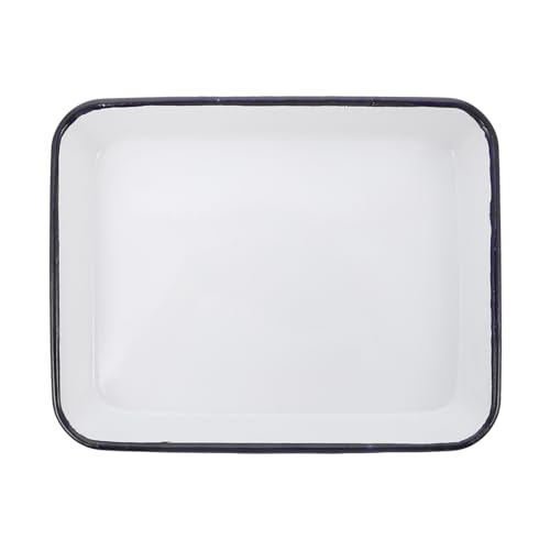 Plateau de Rangement Utilitaire en Émail Durable de Style Laboratoire
