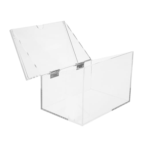 Caja organizadora transparente con ranura TEHAUX de acrílico para carteles informativos en recepción