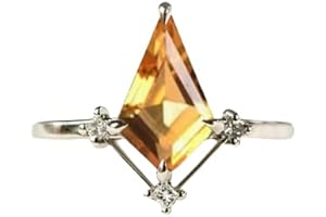 Enchanting Kite Cut Citrine Ring: A Brilliant East-West Embrace