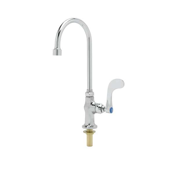 Robinet col de cygne pivotant T&S Brass B-0308-04QT-WS à aérateur VR économie eau
