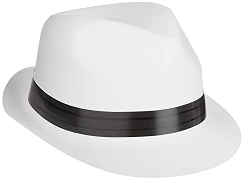 Photo 1 of Beistle 60339-25 Velour Havana Chairman Hats, One Size Fits Most, White/Black, 12 Piece Pack