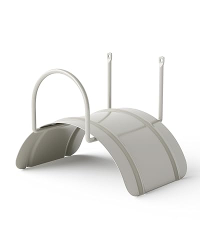 LIVLIG soporte de manguera de pared, colgador de manguera de jardín de acero, soporte de manguera para mangueras de jardín de 1/2 hasta 30m, color: Greige