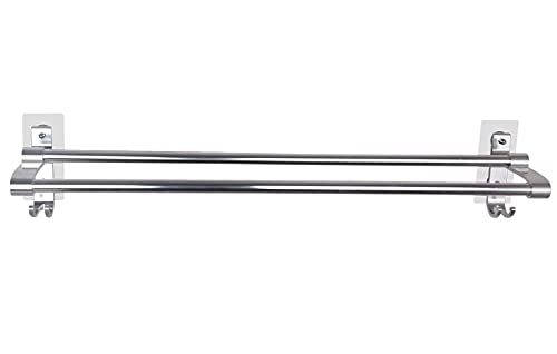 SIMSA-Expert Handtuchhalter Ohne Bohren Bad 2X Handtuchstange Selbstklebend Badetuchhalter Aluminium Badezimmer Handtuch Halterung Gebürstet Handtuchhalter (1x 58 x 11 x 13 cm) Cover