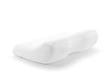 TEMPUR ErgoPlus MDV Oreiller Ergonomique en Mousse à mémoire de Forme pour Dormir sur Le Dos et sur Le côté, Sensation de Couchage Ferme, Taille L (54 x 32 x 12,5/7 cm), Blanc