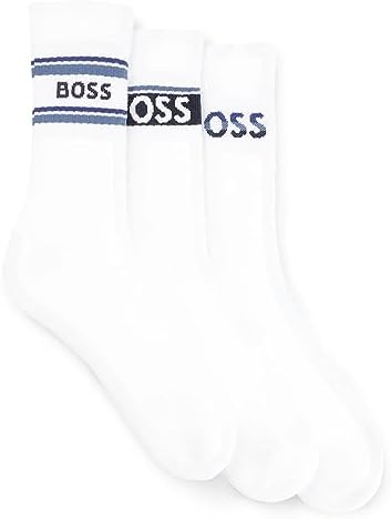 BOSS Men's Qs Rib Logo Cc Ankle Socks