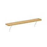 Loch & Skye Loby Curved Radiator Shelf with Foil Insulation - MDF Wooden Floating Radiator Shelf No Drilling with Brackets - No-Drill Over Radiator Shelves for Heat Circulation (Natural, 140cm)